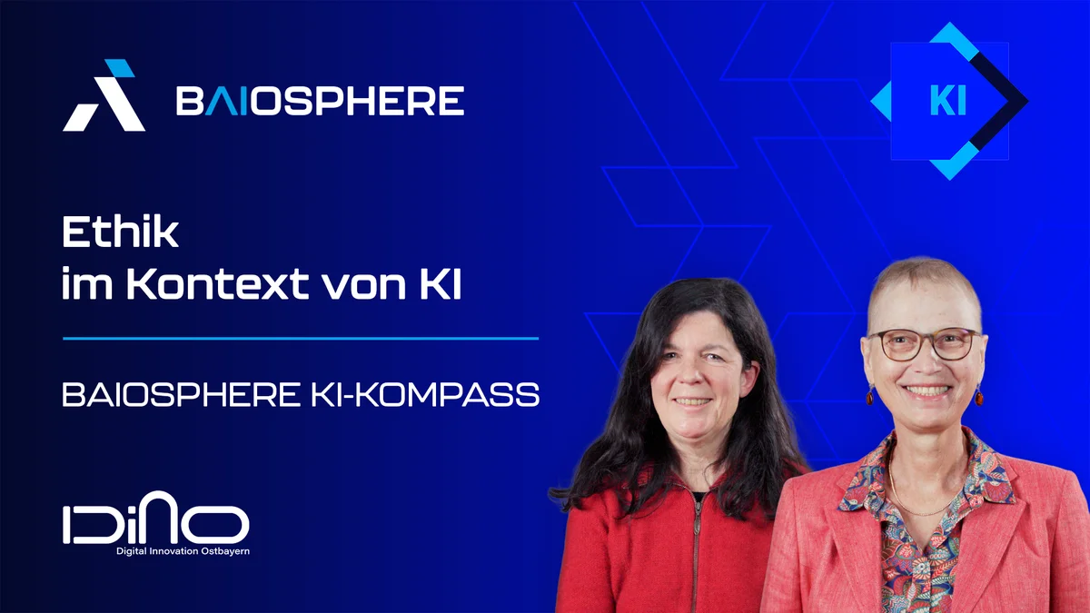 Thumbnail zum Impulsvideo Ethik im Kontext von KI. Mit Andrea Martin (IBM) und Prof. Dr. Elisabeth André (Universität Augsburg)