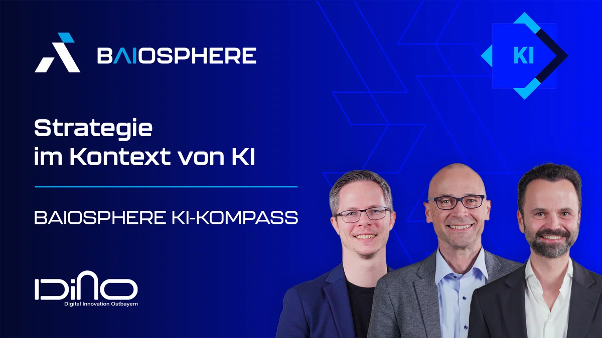 Thumbnail zum Impulsvideo Strategie im Kontext von KI. Mit Dr. Andreas Liebl (appliedAI), Hendrik A. Reese (PwC Deutschland) und Robert Bruckmeier (BMW Group)