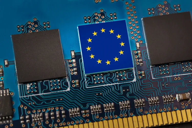 EU-Logo auf Leiterplatte