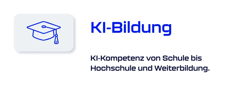 Kachel auf der Science-Startseite zum Thema KI und Bildung