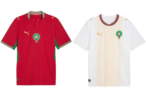 Thuisshirt en uitshirt van Marokko op het WK 2026