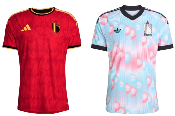 Thuisshirt en uitshirt van België op het WK 2026