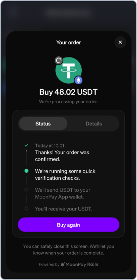Review your order details