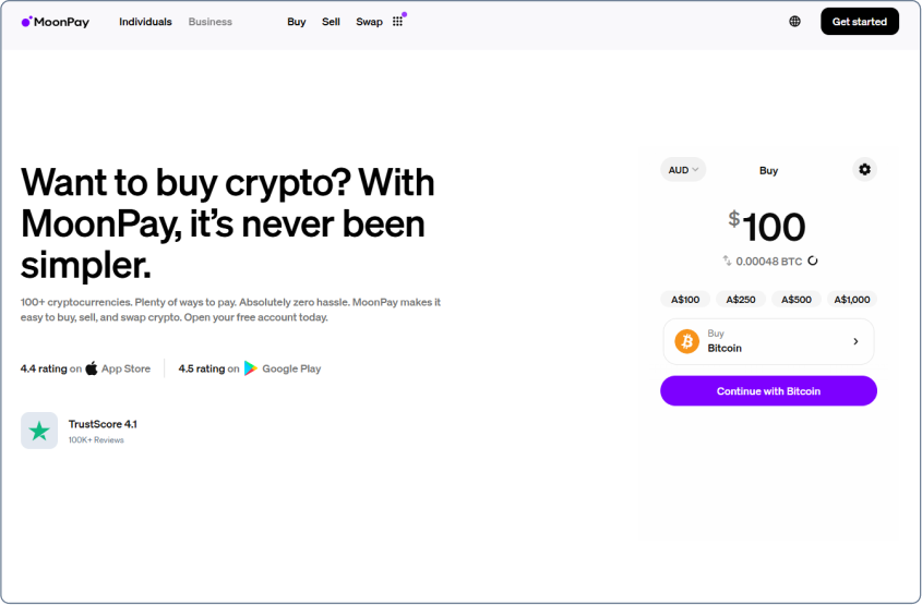 Visit Moonpay's Buy Page