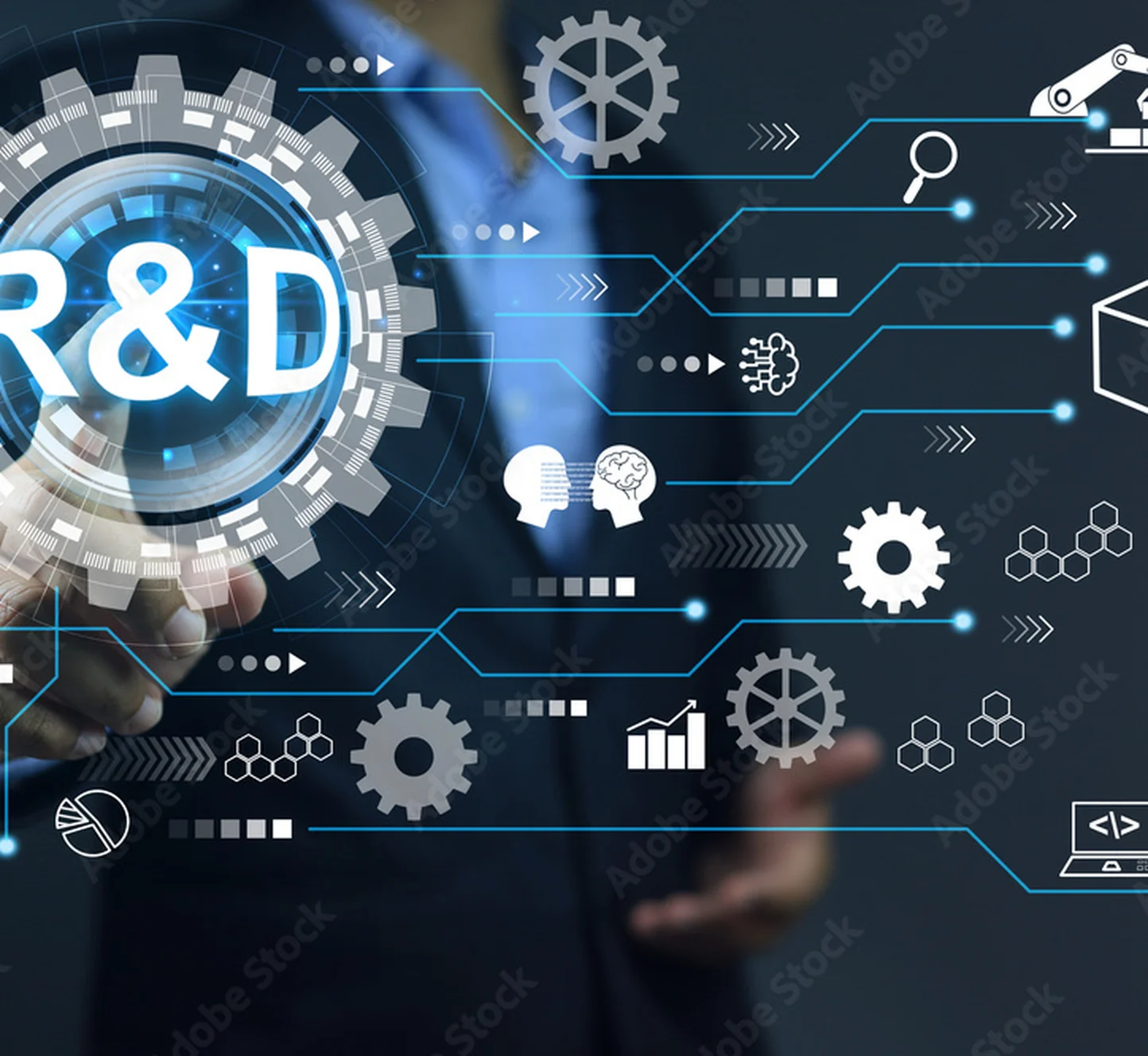 Illustration of research and development in composite manufacturing