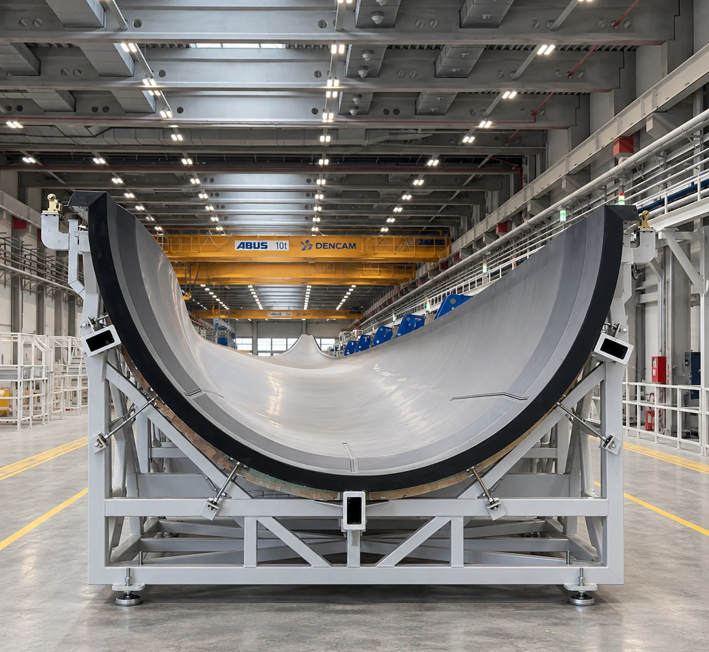 Large composite blade mould in a Dencam production hall