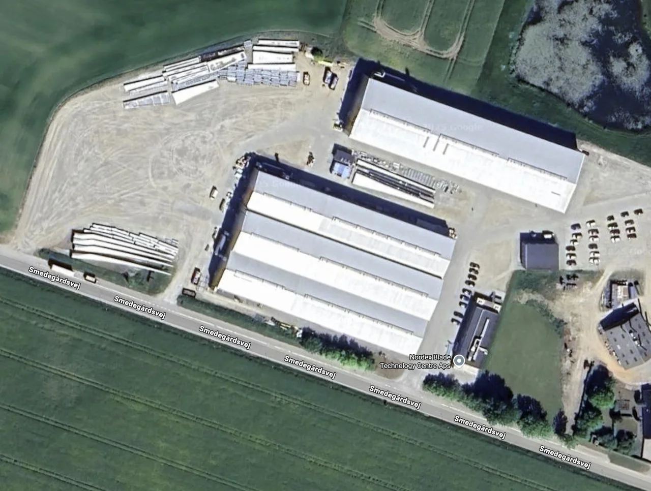Aerial view of Dencam’s Kirkeby facility