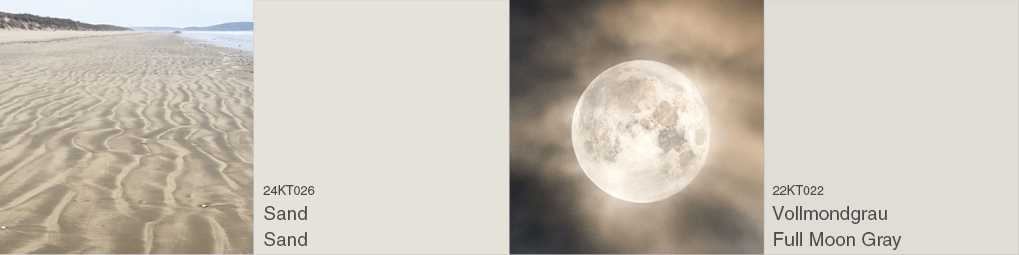 Neue hellgraue und beige Wandfarben von ktCOLOR