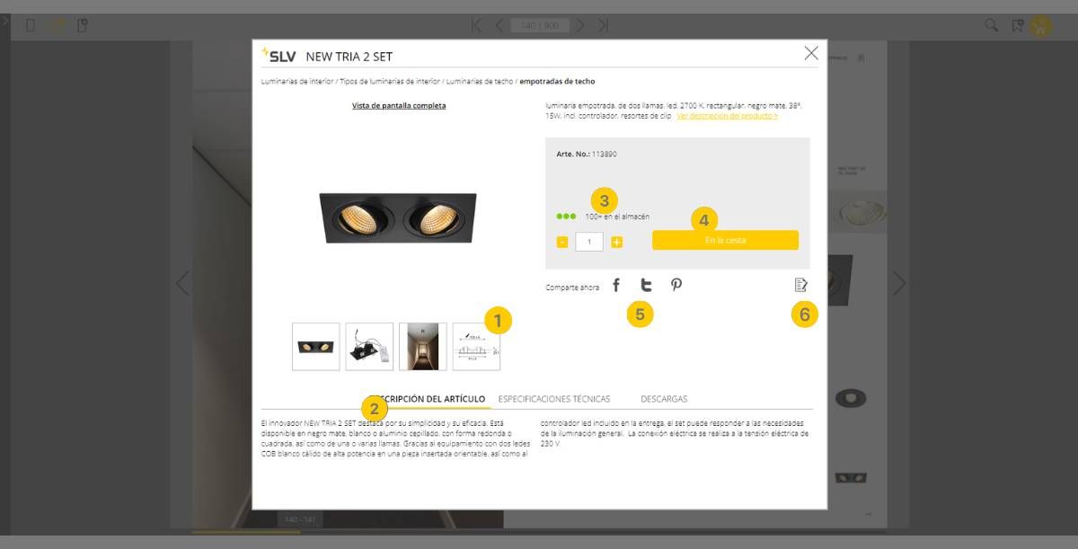 Toda la información sobre los productos, que normalmente solo se puede consultar en la página web, la encontrarás en el BIG WHITE® digital, y todo ello sin salir del catálogo.