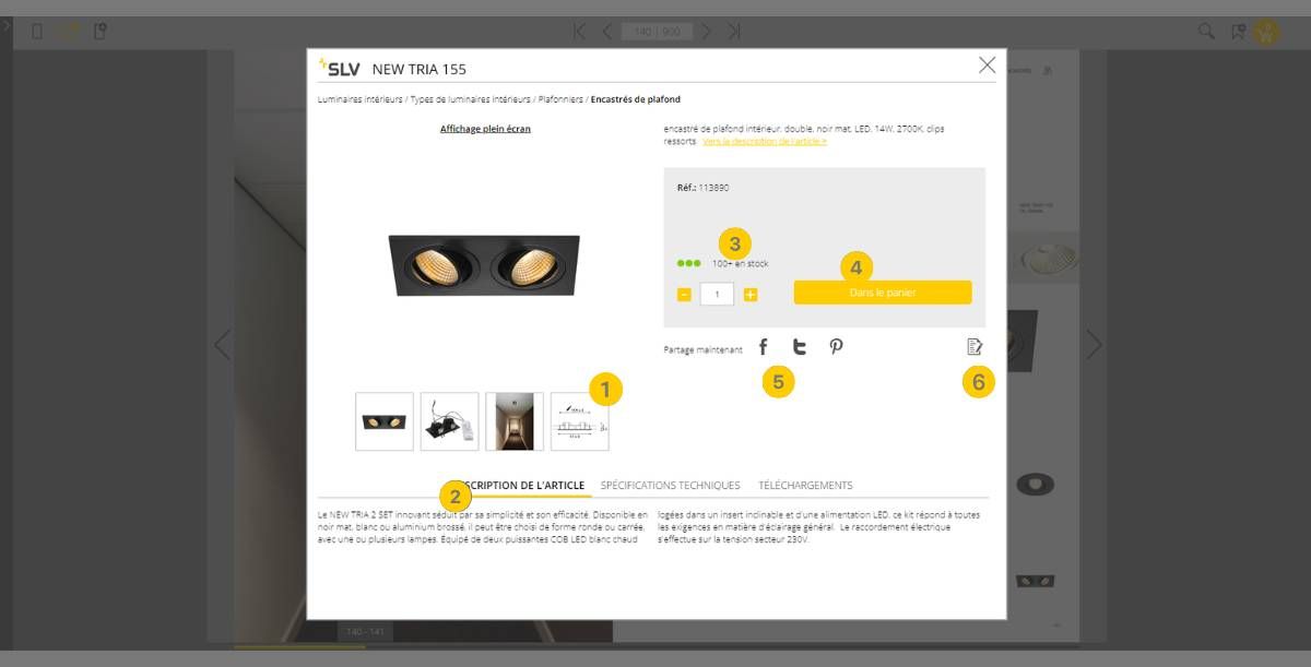 Toutes les informations sur les produits que vous n'obtiendriez sur le site web sont disponibles dans le BIG WHITE® digital - sans avoir à quitter le catalogue.