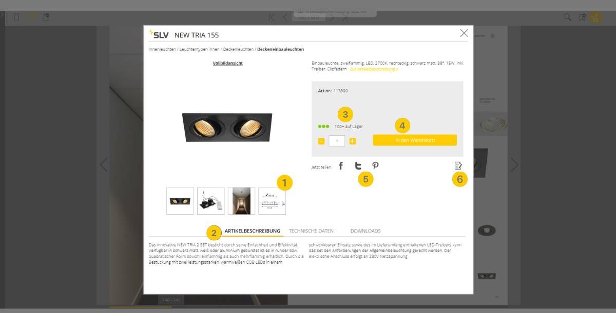 Alle Produktinformationen, die Sie sonst nur über die Website erhalten, finden Sie im Digitalen BIG WHITE® - und das ganz, ohne den Katalog zu verlassen.