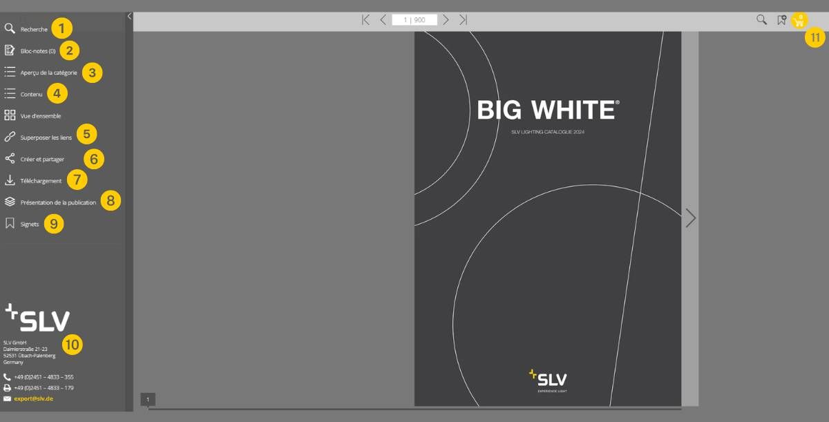 La page d'accueil du catalogue en ligne BIG WHITE