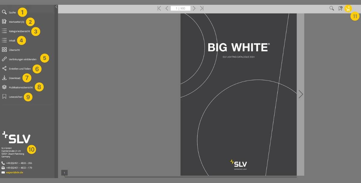 Die Startseite des BIG WHITE Online-Katalogs
