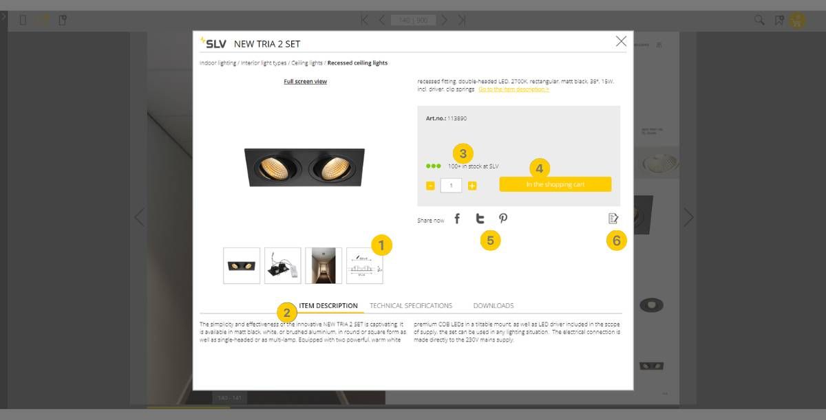 In the Digital BIG WHITE® you'll find all the product information that you would normally only find on the website - without ever having to leave the catalogue.