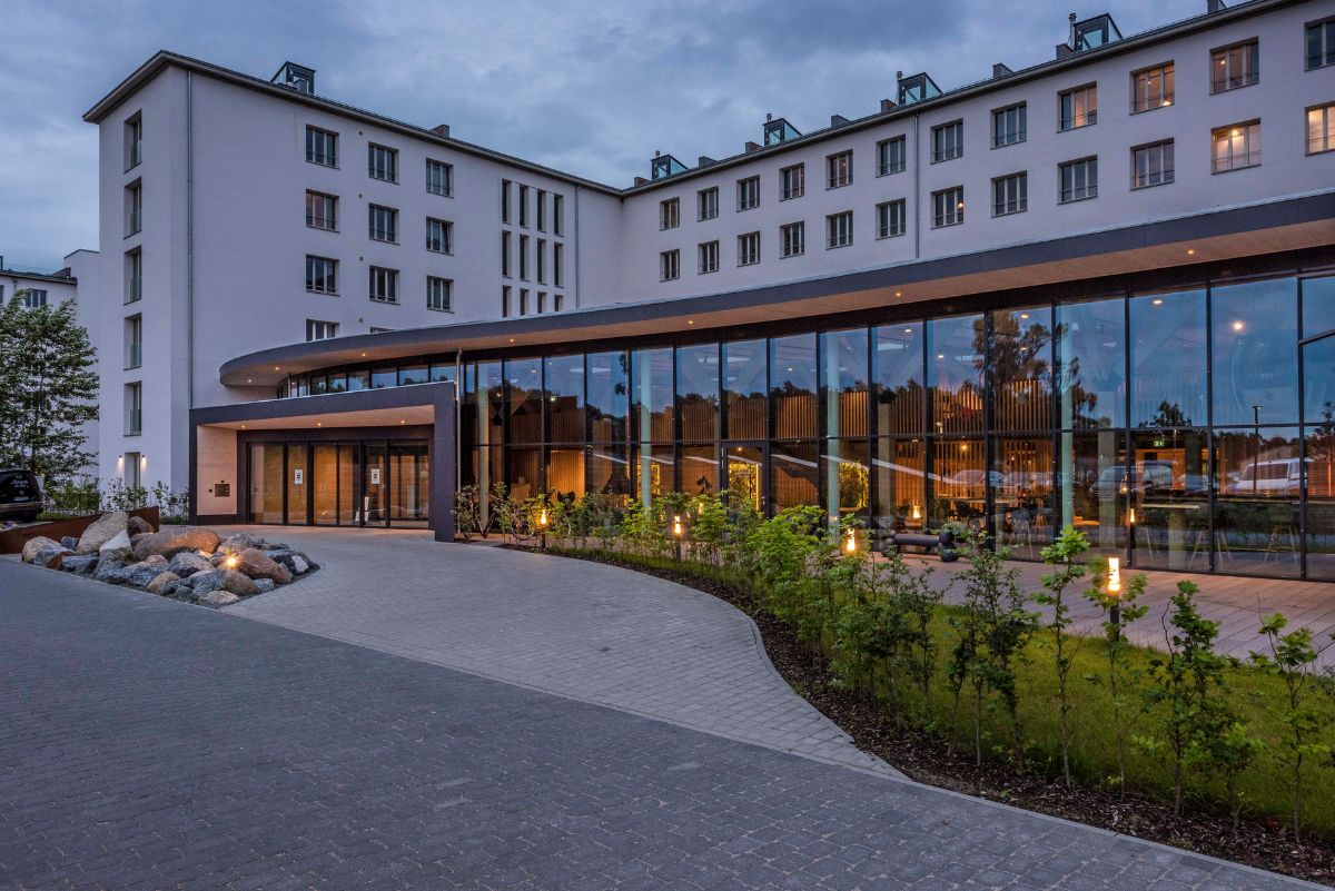 Der Eingangsbereich des Hotels Prora