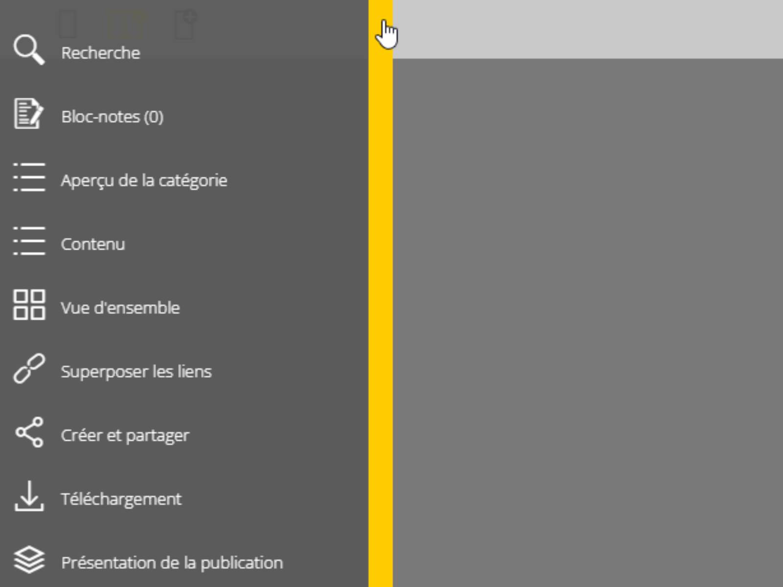 Pour quitter la navigation.