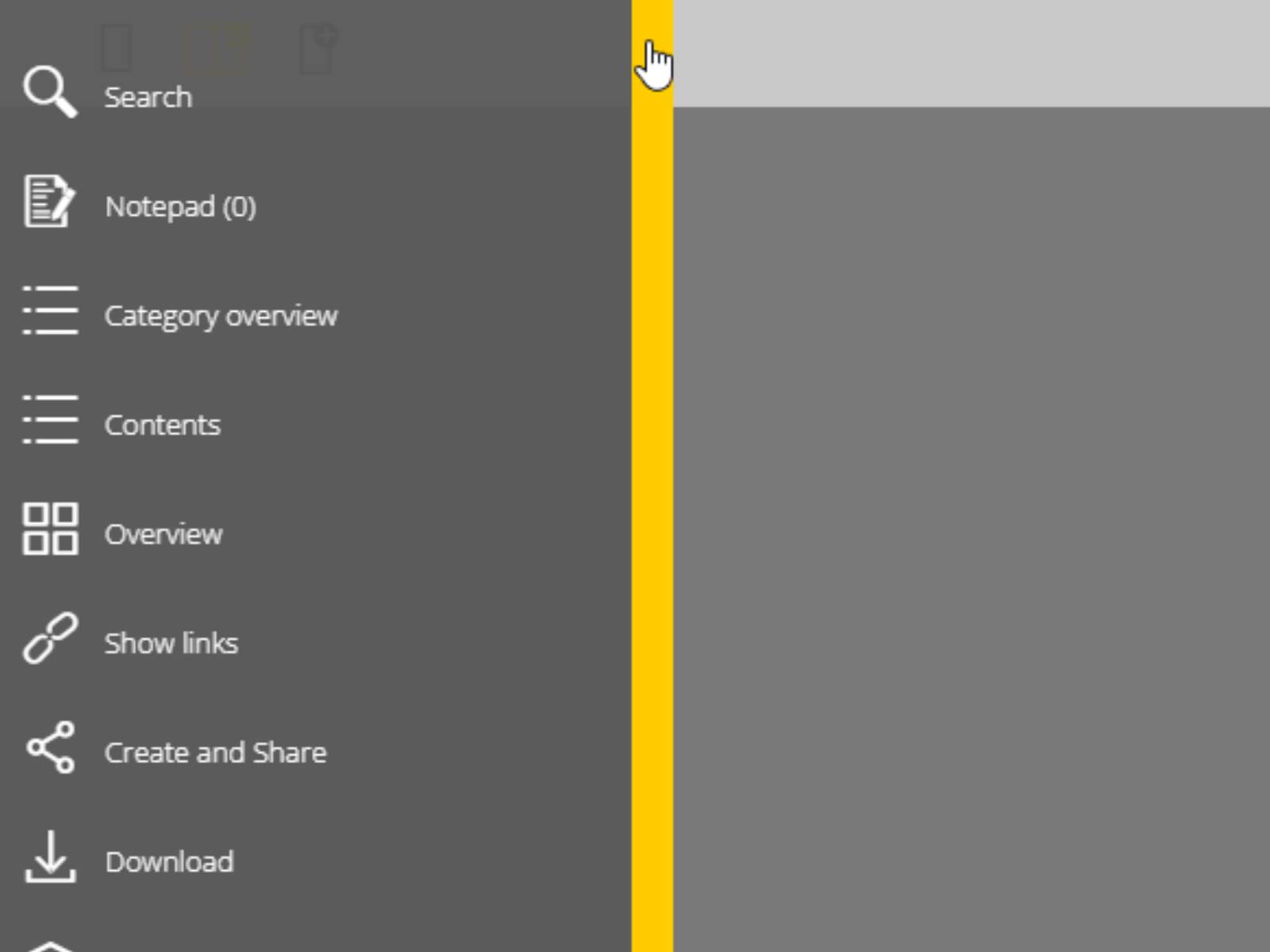 How to close the page navigation