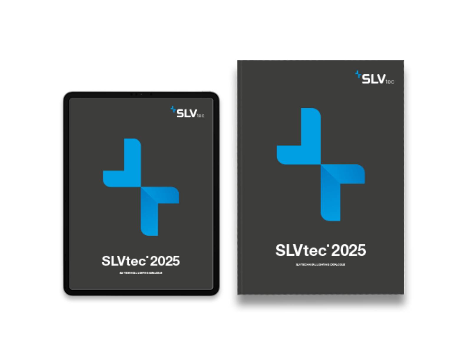  SLVtec® Katalog-Cover auf dem Tablet und als gedruckte Variante