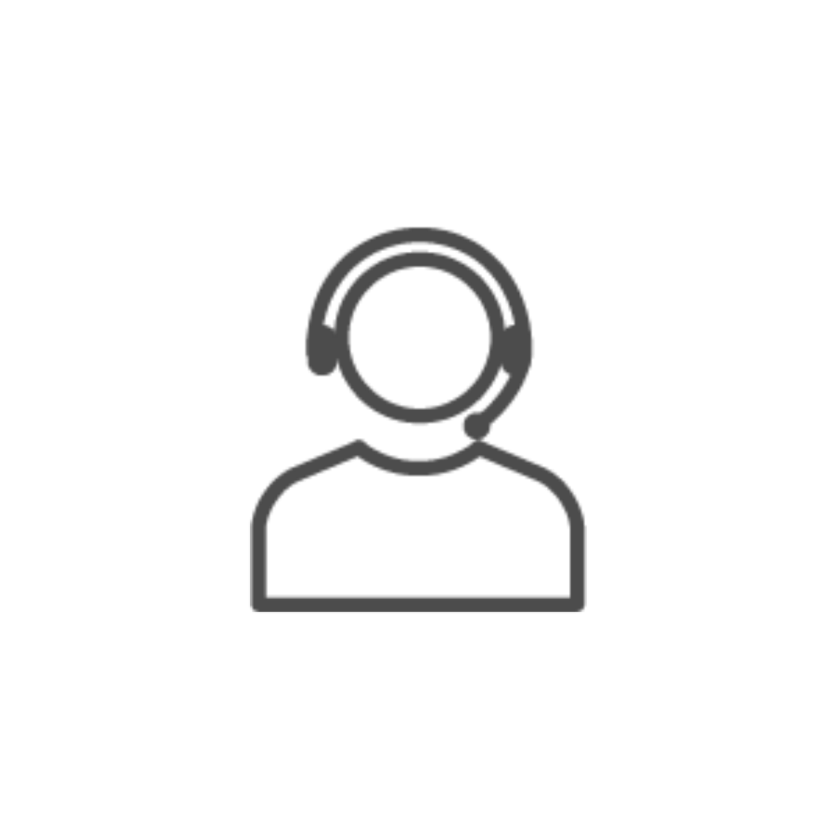 Icon eines menschlichen Umrisses mit Headset