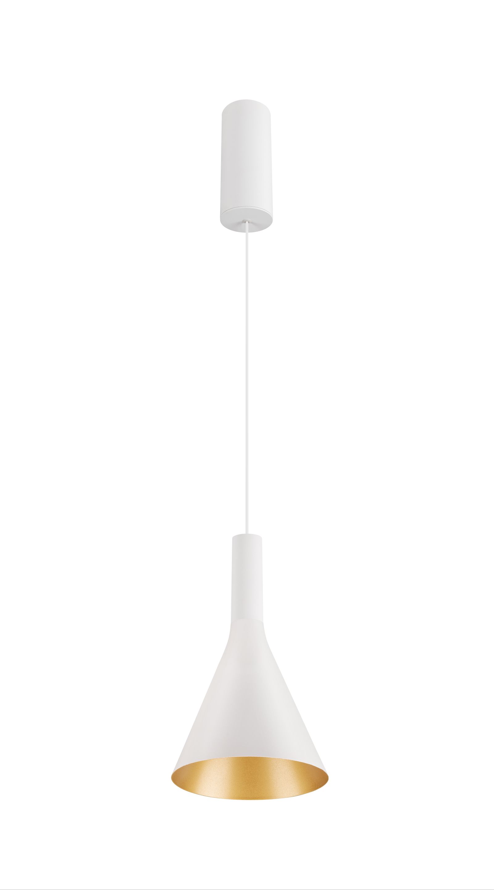 LALU® CONE 15 in Weiß/Gold auf grauem Hintergrund