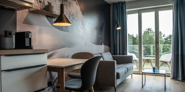 Pendelleuchten im Hotelzimmer
