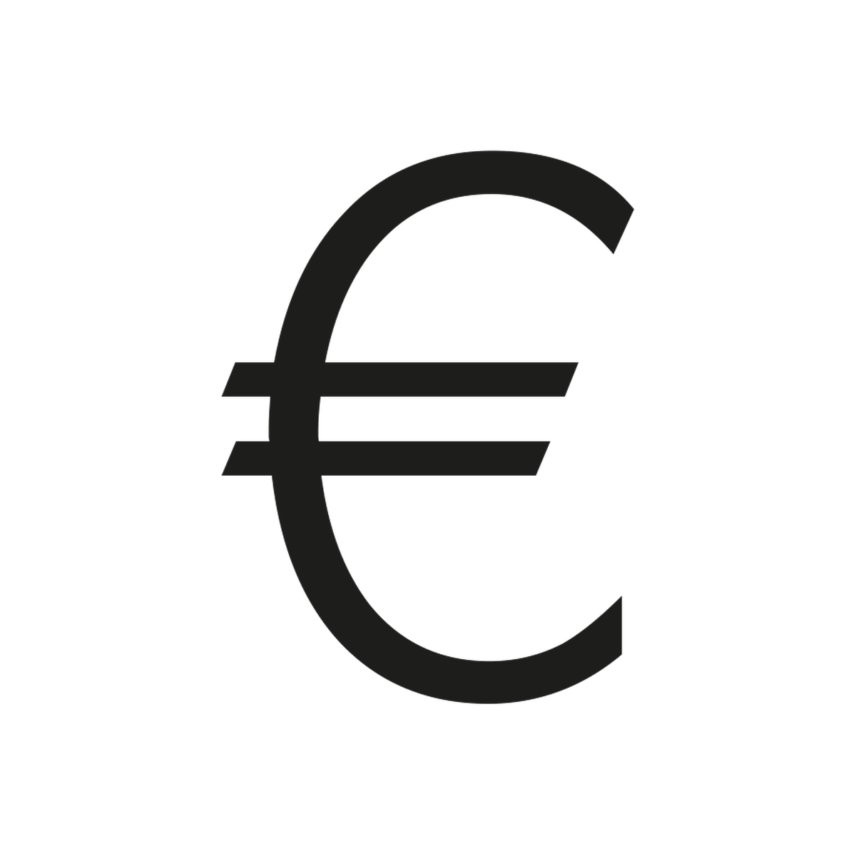 EURO Zeichen in Schwarz