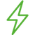 Icon, das einen Blitz darstellt und für AC- & DC-Ladelösungen steht.