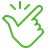 Green finger-snap icon – representing ease of use, speed, and intuitive solutions.