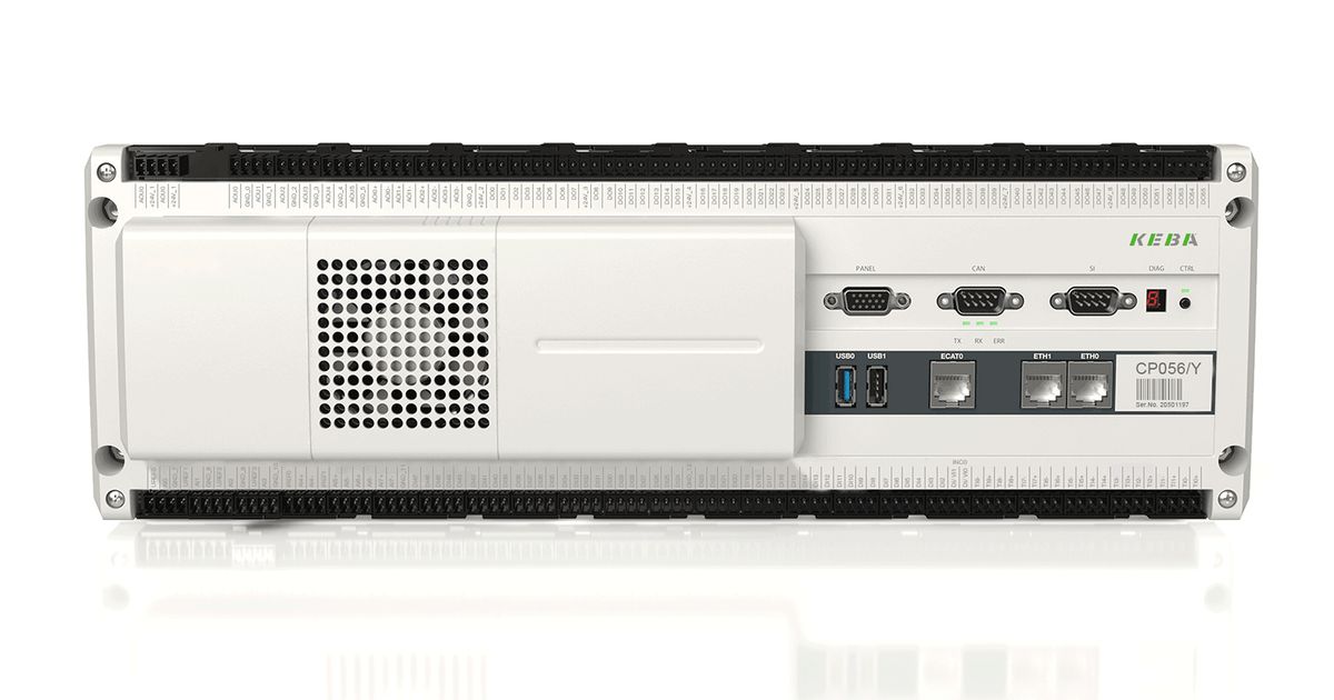 KeControl CP 056 – a detailed close-up picture of the powerful controller of the KePlast i3018 system.