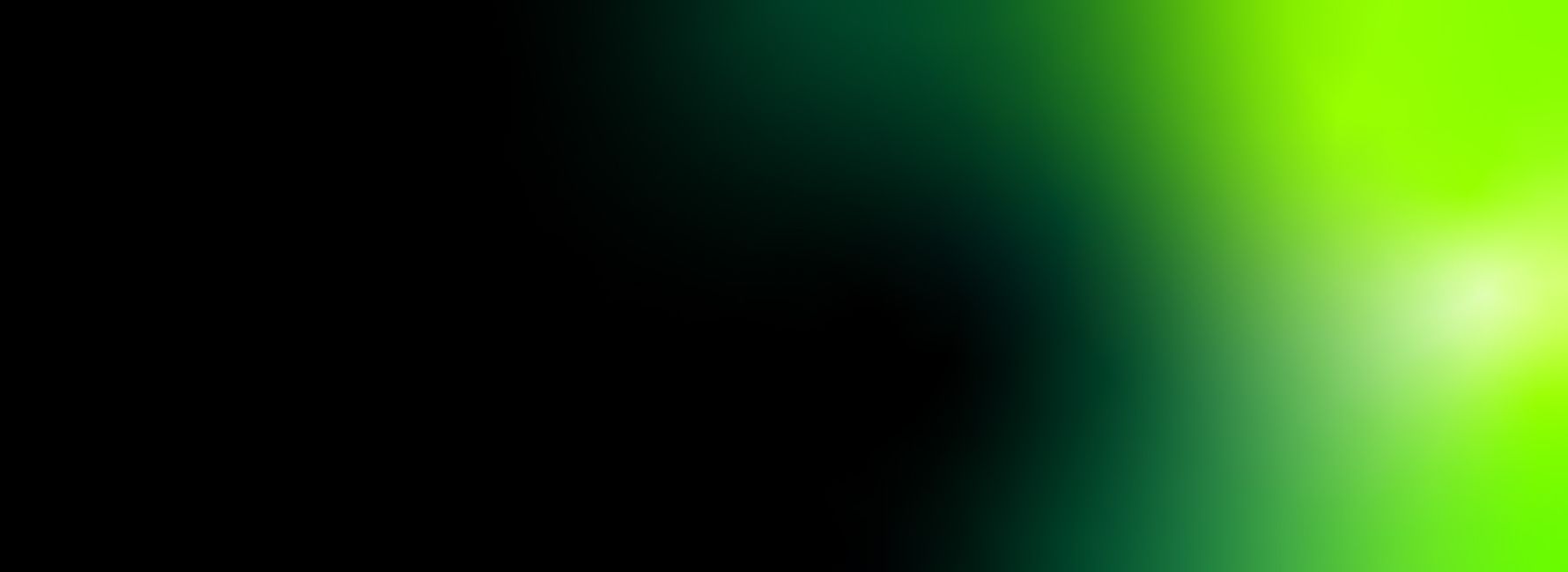 Abstract background with dark and bright green areas and a soft glow on the right side. No identifiable objects or people are shown.