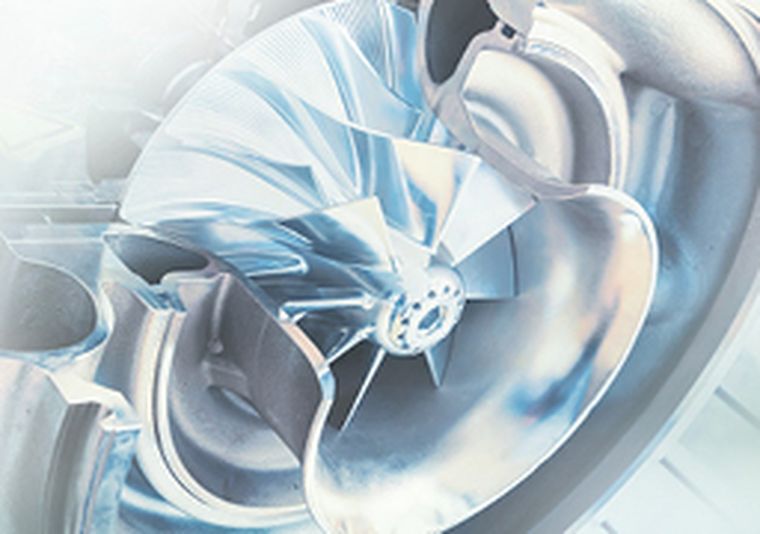 Detail of a turbine | blue