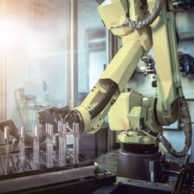 Illustration of a robot in the industry area