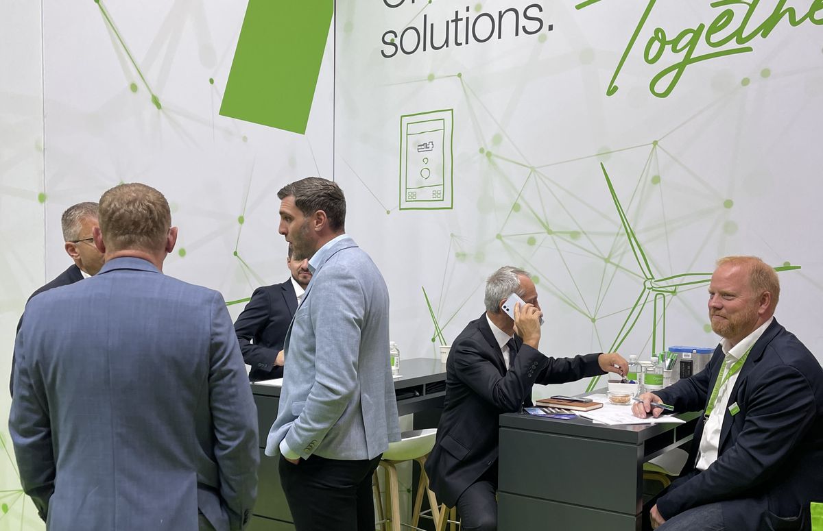 KEBA exhibition booth with automation components and the slogan “Automation to suit your taste.”