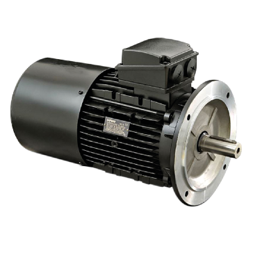 Grauer Pitch-Motor mit hervorstehender Welle und Befestigungsfläche