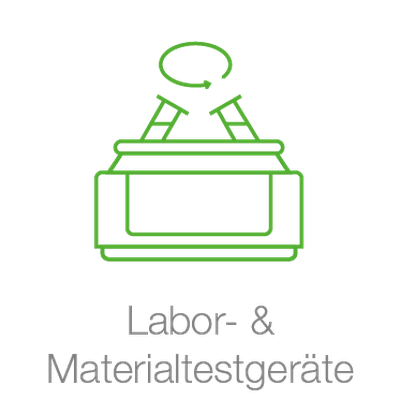 grünes icon, Labortisch mit zwei Reagenzgläsern