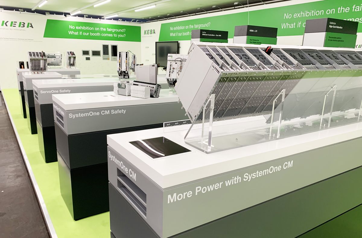 Exhibits at an in-house booth.