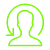 Symbol einer Person mit Rückpfeil