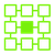 Icon representing artificial intelligence and digital connectivity.