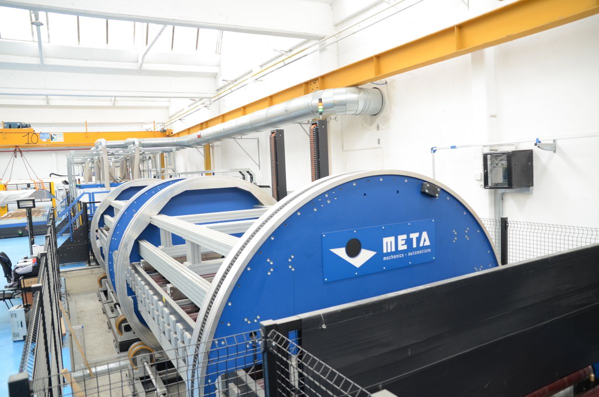 Part of a META plant in Nichelcrom, near Milan, Italy