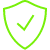 Green shield with checkmark – representing security, protection, and trust.