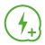 Icon with lightning bolt and plus symbol.