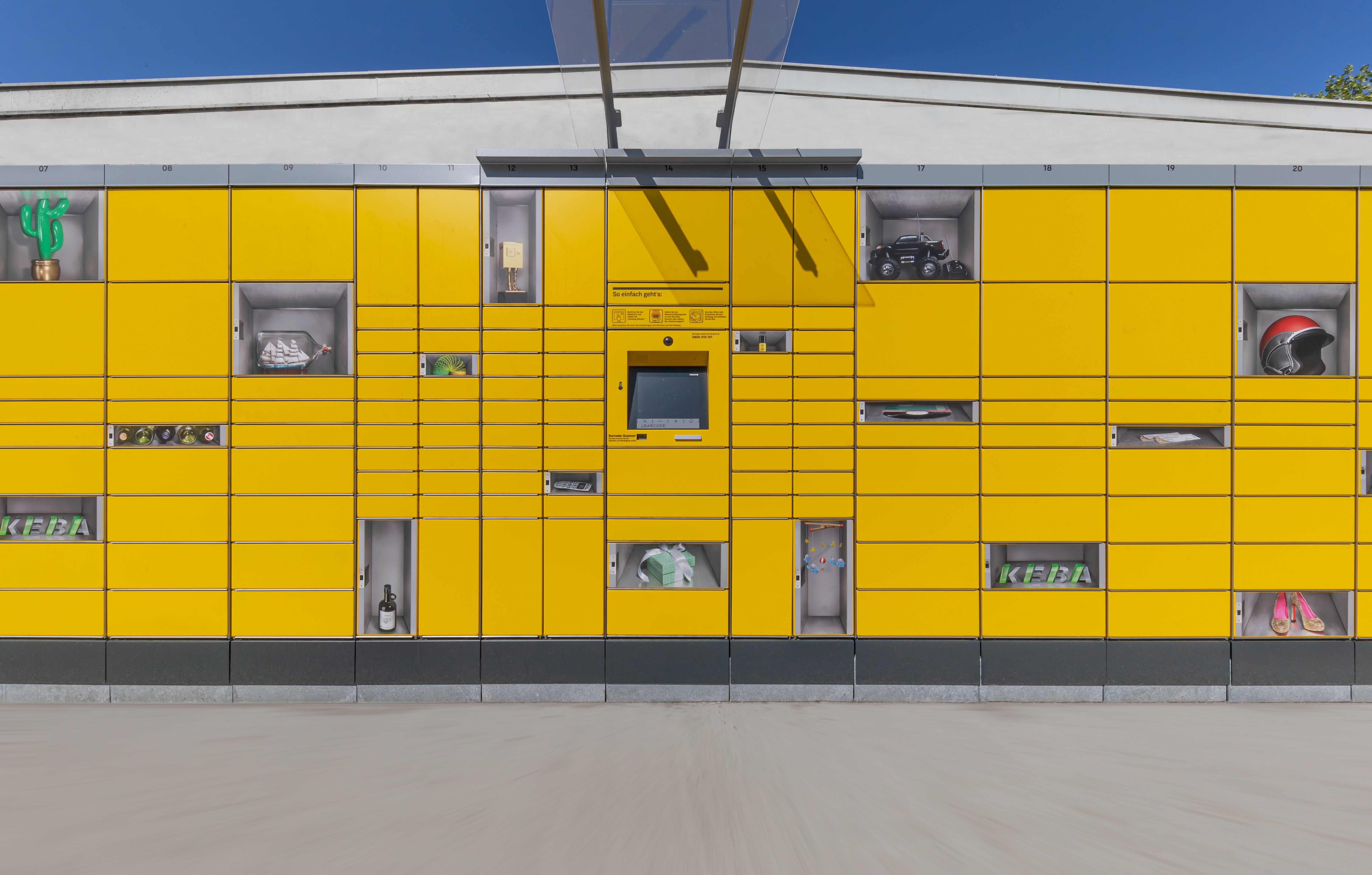 Mehr als 200 Fächer bietet die neue Paketstation