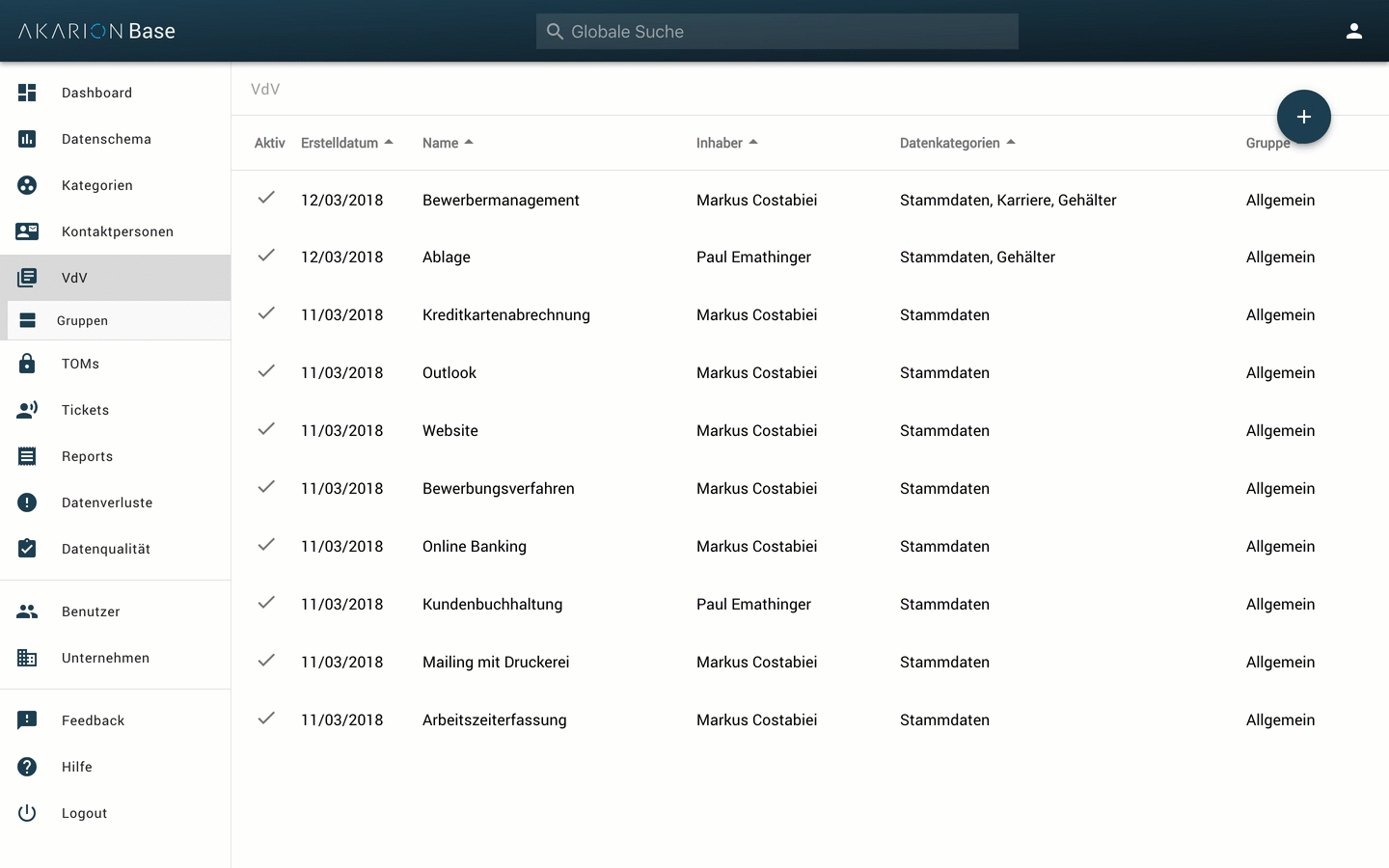 Video Akarion Base Feature 'Verwaltungsfunktionen'