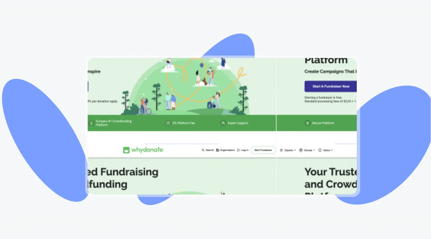 WhyDonate fundraising platform website localized into multiple languages to support international donor engagement.