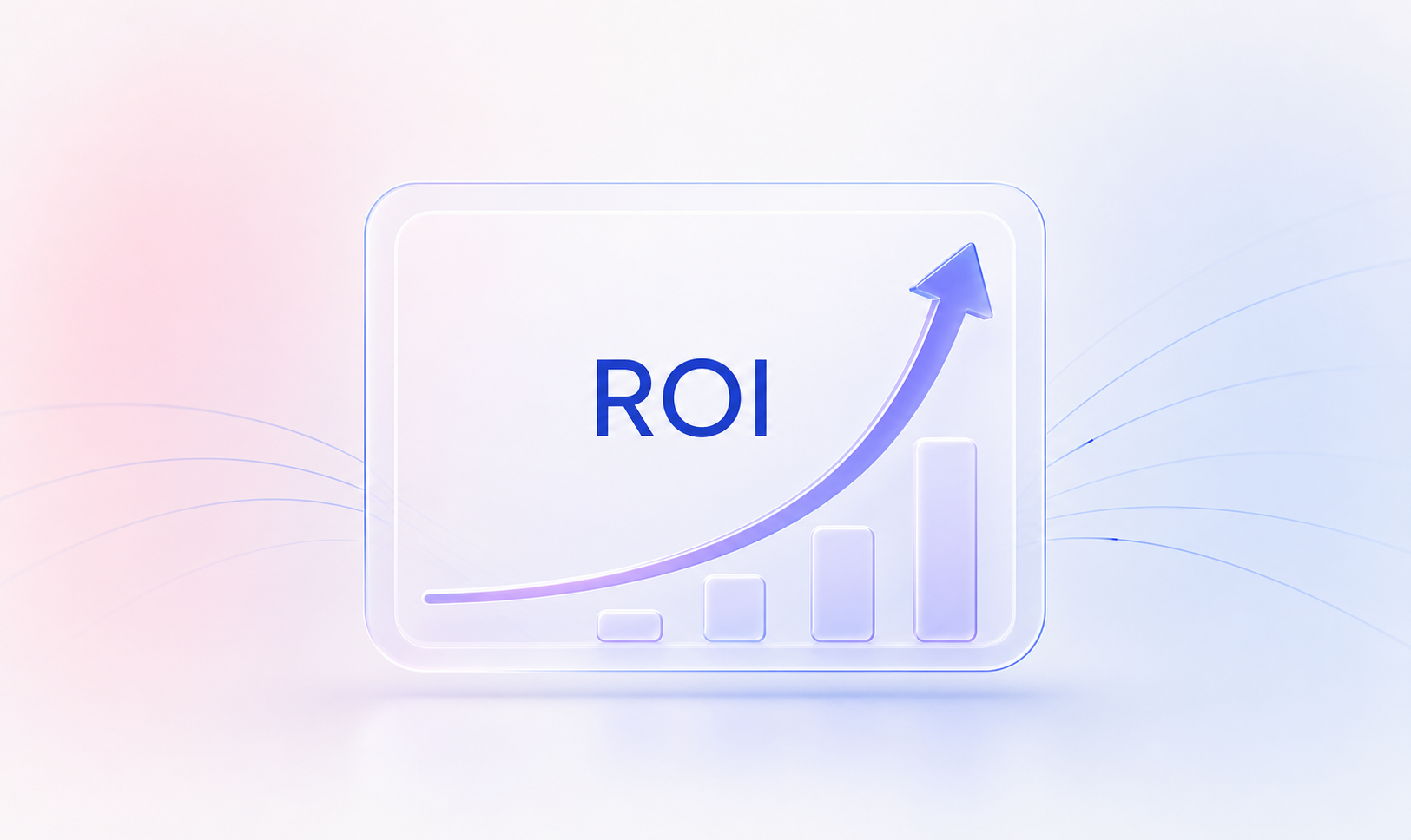 Illustration of localization ROI with a rising growth chart, representing the business value, cost savings, and return on investment of translation management and localization.