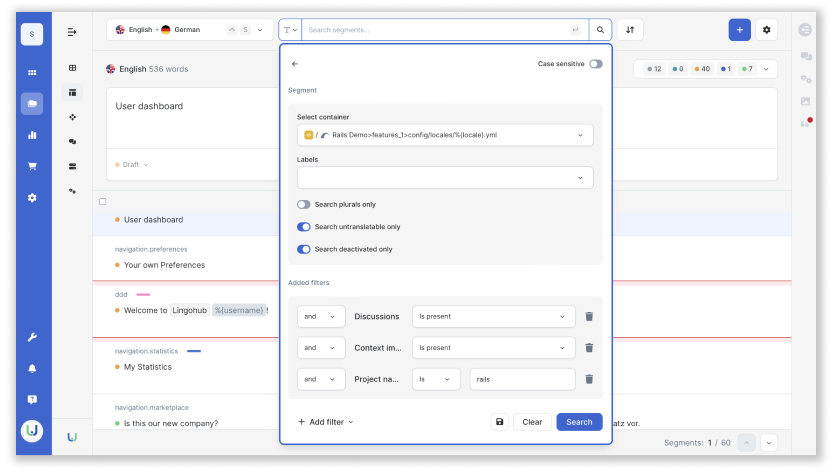 advanced search