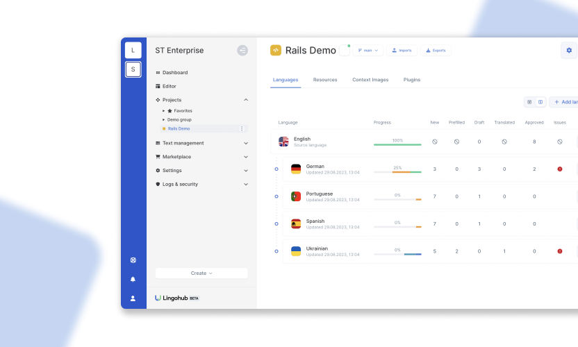 lingohub web application