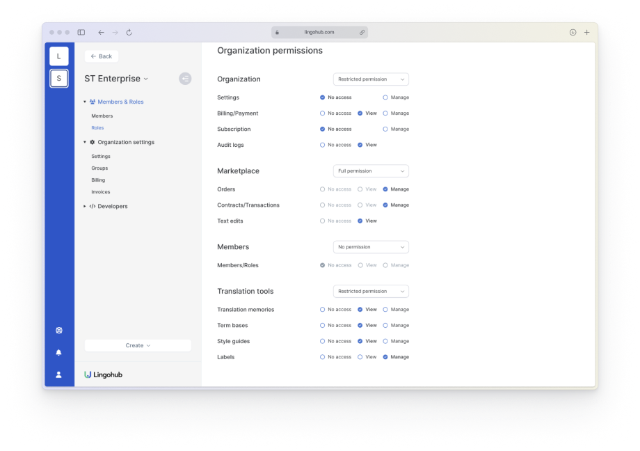 management features