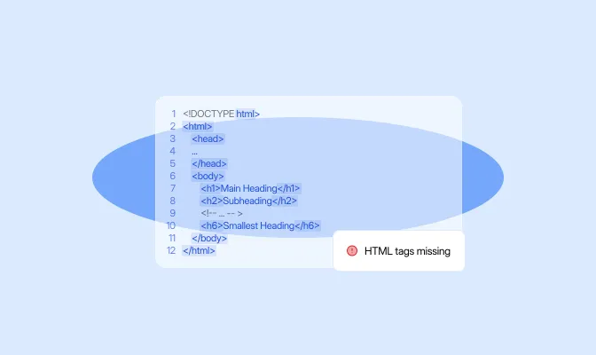 LingoHub automated quality checks example showing markup HTML quality check detecting missing or incorrect HTML tags in translated content.
