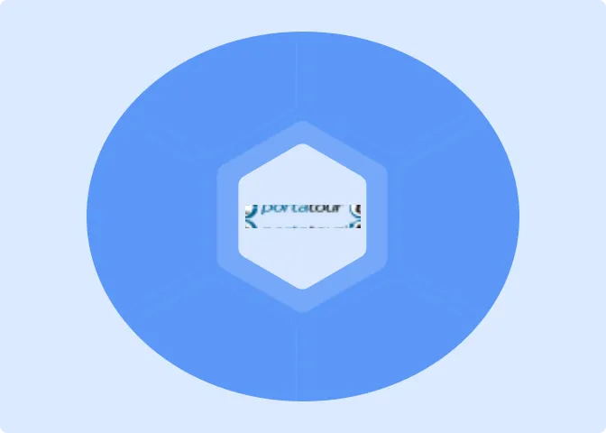 Illustration showing portatour logo